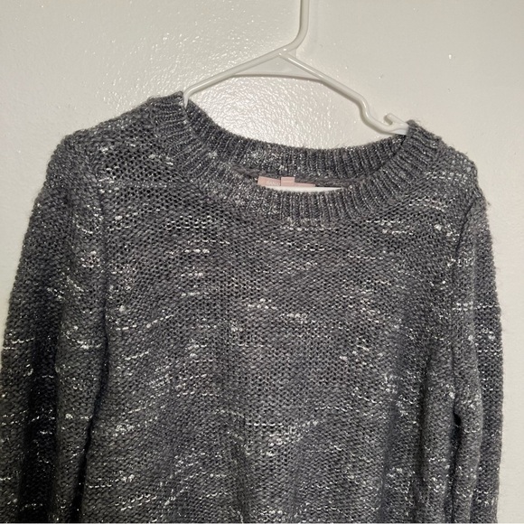 Banana Republic Crewneck Sweater Steel Gray Silver Metallic - Picture 4 of 13